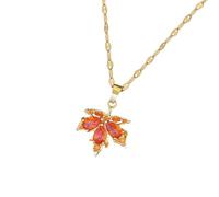 Fashionable Maple Leaf Chain Necklace Designs Accessory For Trendy Women Who Appreciate The Beauty Of Nature Styles Stylish Women's Jewelry