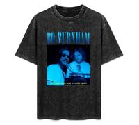 Fashionable Men's Retro T-Shirt Bo Burnham Well Well Look Who's Inside Again Lyrics Cotton T-Shirt Black 3XL