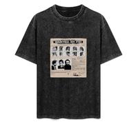 Fashionable Men's Retro T-Shirt Ted Bundy Wanted by FBI Poster & Mugshot Serial Killer True Crime Cotton T-Shirt Black S
