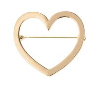 Fashionable Modesty Cardigan Fastener Alloy Badge Brooch Round/Heart Shaped Lapel Pin Jewelry For Professional Women Secure Fashion Closure