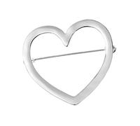 Fashionable Modesty Cardigan Fastener Alloy Badge Brooch Round/Heart Shaped Lapel Pin Jewelry For Professional Women Secure Fashion Closure