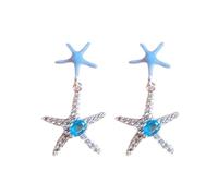 Fashionable Oceanics Earrings Set Clip On Shell Starfish Design No Piercing Occupation Fashion Ear Jewelry Oceanics Earrings for Women, フリーサイズ
