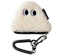 Fashionable Onigiri Design Coin Holder Plush Storage Bag Zippers Pouches with Lanyard Design for Japanese Styles Lovers Cute Plush Wallet