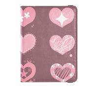 Fashionable Passport Vaccine Card Cover for Girls Boys Women and Men,Travel Gift Happy Mothers's Day Pink Heart Valentine's Day, Multicolor, One Size, Casual