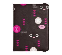 Fashionable Passport Vaccine Card Cover for Girls Boys Women and Men,Travel Gift Paris Love Valentine's Day Eiffel Tower Sweet Kitten Hearts, Multicolor, One Size, Casual