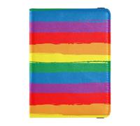 Fashionable Passport Vaccine Card Cover for Girls Boys Women and Men,Travel Gift Rainbow Pride Flag Lgbt Pride Day Month Parade Lgbtq Community, Multicolor, One Size, Casual