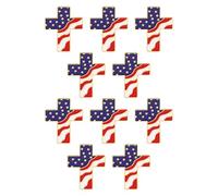 Fashionable Patriotic Crosses Lapel Pin with 8 Color Options Lightweight Alloy Construction Flag Brooch for Everyday Wear Alloy Lapel Pin