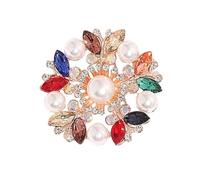 Fashionable Pearls Crystal Brooch Multipurpose Scarf Clip Korean Styles Jewelry Her Special Occasions Multi Functional Scarf Brooch