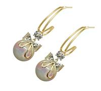 Fashionable Pearls Drop Earrings Stylish Pearls Pendant Earrings With Silver Finish Elegant Dangle Ear Adornment Female Charm Enhancers