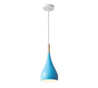 Fashionable Personalized Chandelier, Fashion Design with Wood Hanging Lamp, Flush Mount Ceiling Pendant Lights, Home & Office Decor Light Fixture for Restaurant, Dining Room, Bedroom, Kitchen, Bar(Blu