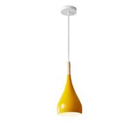 Fashionable Personalized Chandelier, Fashion with Wood Hanging Lamp, Flush Mount Ceiling Pendant Lights, Home & Office Decor Light Fixture for Restaurant, Dining Room, Bedroom, Kitchen, Bar(Yel