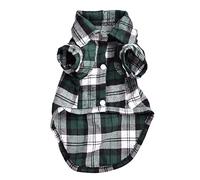 Fashionable Pet Sweater for Puppies with Plaid Design Ideal for Fall Adventures and Cozy Days (Green, XL)