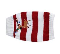 Fashionable Pet Warm Sweater Cute Stripe Clothes Cat Dog Winter Coat for Christmas (S)