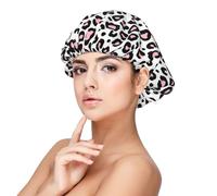 Fashionable Pink Leopard Spots,Adult's Satin Sleeping Cap - Women's Elastic Sleep Bonnet, Adjustable Overnight Hair Cover