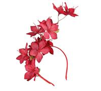 Fashionable Polyester Hair Clip with Realistic White Blooms & Flexible Design Beautiful Floral Hair Accessory for Girls Photo Stay Blossomy Headdress