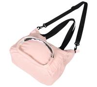 Fashionable Portable Large Capacity Messenger Bag for Travel and Work | Pink Polyester, Mom-friendly Versatile Design, for Babies Outings, Compact Tote Style