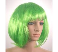 Fashionable Pretty Short Green Bob Babe Wig Girls Ladies 20s 60s 70s 80s 90s Fancy Dress Party Cosplay Hairstyle