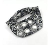Fashionable Punk Headbands With Animal Print And Studs Detail Stylish Head Wrap Suitable For Everyday Wear And Event