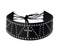 Fashionable Punk Waist Belt Studded Rhinestones Decoration Unique Waistband For Party And Wedding Outfits Statement Waistband