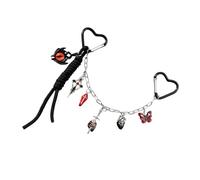 Fashionable Purse Chain Ornament Punk Metal Devil Eye Butterfly Tassels Bag Pendant Charm Accessory for Crossbody Bag