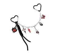 Fashionable Purse Chain Ornament Punk Metal Devil Eye Butterfly Tassels Bag Pendant Charm Accessory for Crossbody Bag