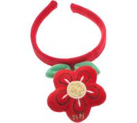 Fashionable Red Flower Headband Spring Hair Band, Sparkling Crystals Decoration, Sturdy Alloy Frame, Skin-Friendly Smooth Edges, Lightweight Secure Fit, Wedding Ceremony, Formal Evening Reception