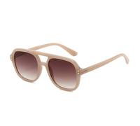 Fashionable Retro Square Frame Sunglasses For Men And Women Outdoor Polarized Vacation(Pink)