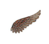 Fashionable Rhinestones Crystal Feathered Pin Retro Wing Brooch For Jackets Scarves Parties Jewelry Women Lightweight Fashion Brooch Gift