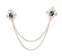 Fashionable Rhinestones Tassels Brooch Shirt Collar Accessory Gift Cheongsam Jewelry For Daily Work Or Social Event Elegant Collar Pin