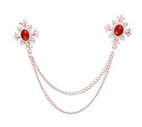 Fashionable Rhinestones Tassels Brooch Shirt Collar Accessory Gift Cheongsam Jewelry For Daily Work Or Social Event Elegant Collar Pin