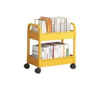 Fashionable Rolling Storage Cart Organizers with 3 Tiers Multipurpose Utility Trolley Portable for Home and Office Yellow
