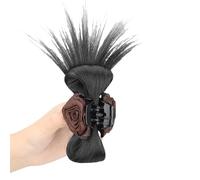 Fashionable Rose Flower Hair Clamp Bun Hairpiece Hair Holder With Comfortable Hold For Party Hairstyles And Theme Event Synthetic Hairpiece Clip