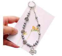 Fashionable Rose Phone Strap Removable Charm and Ergonomic Key Chain for Smartphone and Professional Travel Metal Phone Cord
