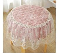 Fashionable Round Seat Cushions and Stool Cushions with Lace Edges - Non-Slip Home Decorative Chair Covers for Kitchen Dining Room Bistro (10,30cm)