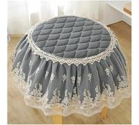 Fashionable Round Seat Cushions and Stool Cushions with Lace Edges - Non-Slip Home Decorative Chair Covers for Kitchen Dining Room Bistro (7,30cm)