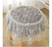 Fashionable Round Seat Cushions and Stool Cushions with Lace Edges - Non-Slip Home Decorative Chair Covers for Kitchen Dining Room Bistro (11,30cm)