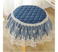 Fashionable Round Seat Cushions and Stool Cushions with Lace Edges - Non-Slip Home Decorative Chair Covers for Kitchen Dining Room Bistro (1,35cm)