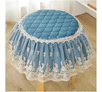Fashionable Round Seat Cushions and Stool Cushions with Lace Edges - Non-Slip Home Decorative Chair Covers for Kitchen Dining Room Bistro (6,40cm)