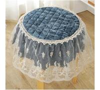Fashionable Round Seat Cushions and Stool Cushions with Lace Edges - Non-Slip Home Decorative Chair Covers for Kitchen Dining Room Bistro (13,45cm)