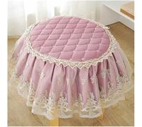 Fashionable Round Seat Cushions and Stool Cushions with Lace Edges - Non-Slip Home Decorative Chair Covers for Kitchen Dining Room Bistro (2,35cm)