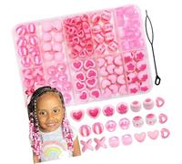 Fashionable S Braiding Beads with Assorted Patterns and Insertion Tool for Fun Hairstyles Hair Bead Collection