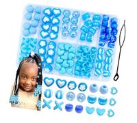 Fashionable S Braiding Beads with Assorted Patterns and Insertion Tool for Fun Hairstyles Hair Bead Collection