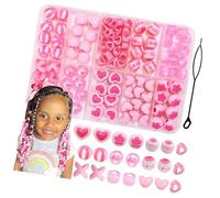 Fashionable S Braiding Beads with Assorted Patterns and Insertion Tool for Fun Hairstyles Hair Bead Collection