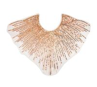Fashionable Sequins Embroidered Collar Clothing Decoration Stylish Appliques for Versatiles Fashion Styles and Occasion Half Finished Collar