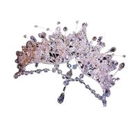 Fashionable Silver Bridal Tiaras With Rhinestones Adjustable Queen Crowns Portable For Prom And Stage Performances