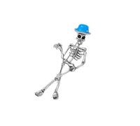 Fashionable Skull Brooch For Women Gothic Alloy Jewelry Secure Fastening Fashion Statement Versatile Wear Gift Alloy Skull Pin