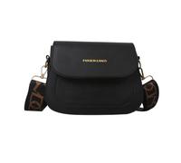 Fashionable Small Square Shoulder Bag With Flap Cover PU Leather Solid Color Crossbody Purse Wallet Wide