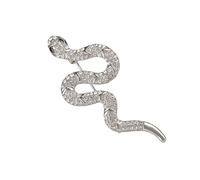 Fashionable Snake Shape Brooch Unique Snake Form Pin with Sparkling Stone for Animal Theme Enthusiasts Unique Designs, One Size, as described