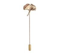 Fashionable Sophisticated Gingko Leaf Lapel Pin With Dripping Oil Designs Contrast Accessory For Party Supplies Costumes Fashion Stick Pin