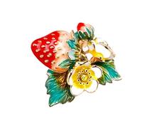 Fashionable Sophisticated Strawberry Brooch Versatile Jewelry Accessory Portable For Apparel And Headwear Daily Use Items Jewelry Collector Gift